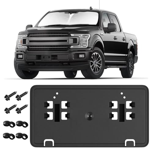 Podestaa Replace for 2018 2019 2020 Ford F150 Front License Plate Bracket Frame Holder 27L 30L 35L Truck Bumper Plate Mount JL3Z17A385BA FO1068181 - Image 1