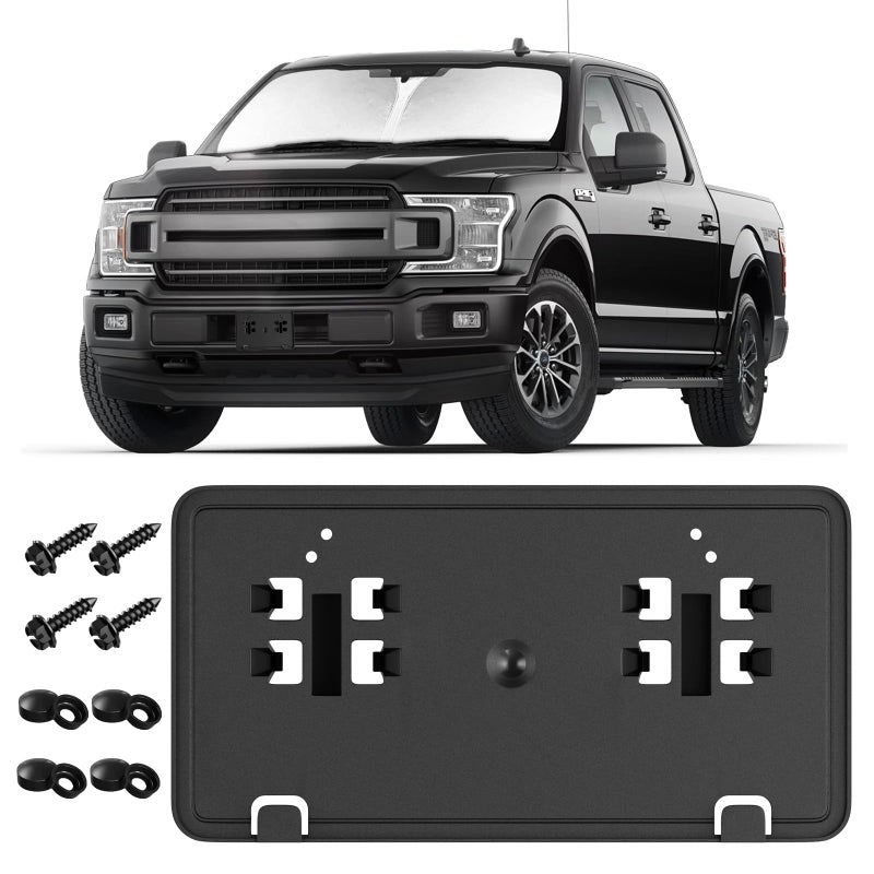 Podestaa Replace for 2018 2019 2020 Ford F150 Front License Plate Bracket Frame Holder 27L 30L 35L Truck Bumper Plate Mount JL3Z17A385BA FO1068181 - Image 3