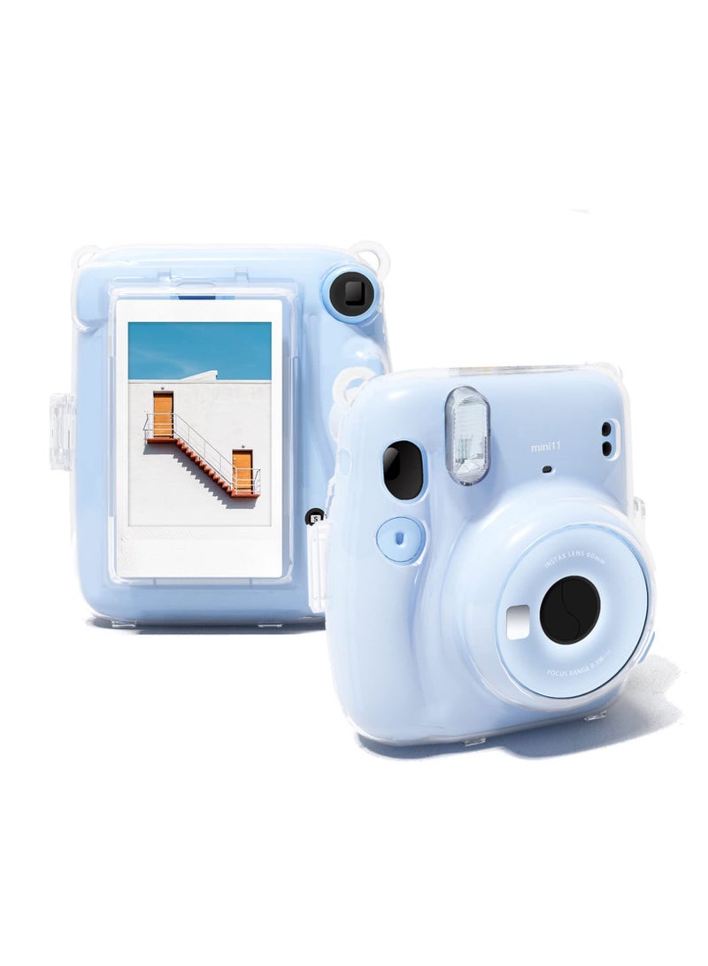 Clear Case Bundle Kit for Fujifilm Instax Mini 11 Instant Camera Case with Film Pocket Pictures Holder Stickers Skin Decal Adjustable Shoulder Strap Accessories (Dinosaur)  - Image 5