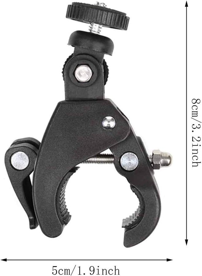 SHOPEE Bike Cell Phone Holder, Handlebar Action Camera Mount, Durable Lightweight Adjustable Handlebar Camera Holder, Black for Action Cameras, Smartphones - Image 2