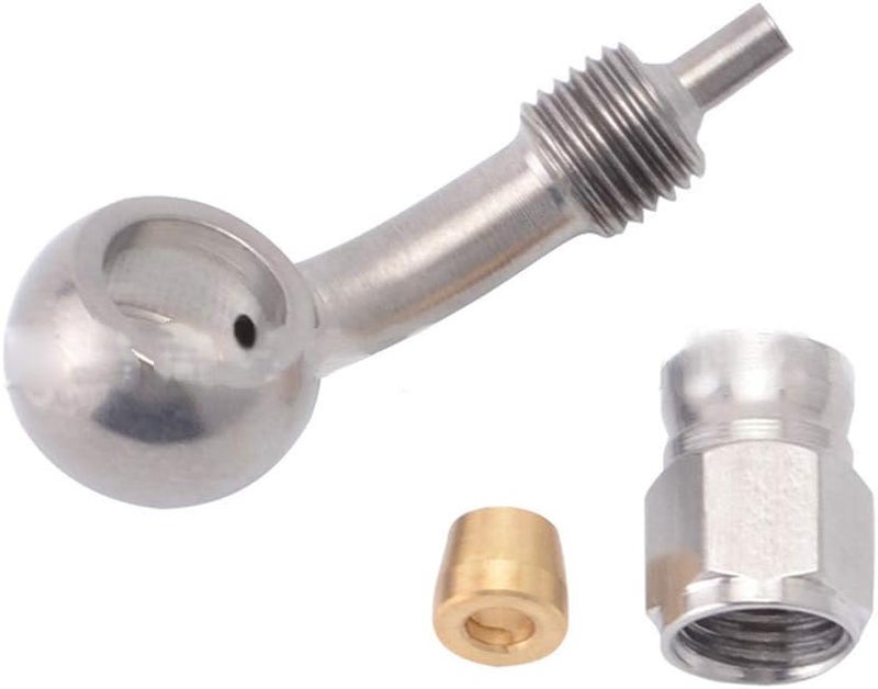 AN3 10mm Stainless Steel Hydraulic Brake Hose Fitting Adapter 28 Degrees Upward - Image 5