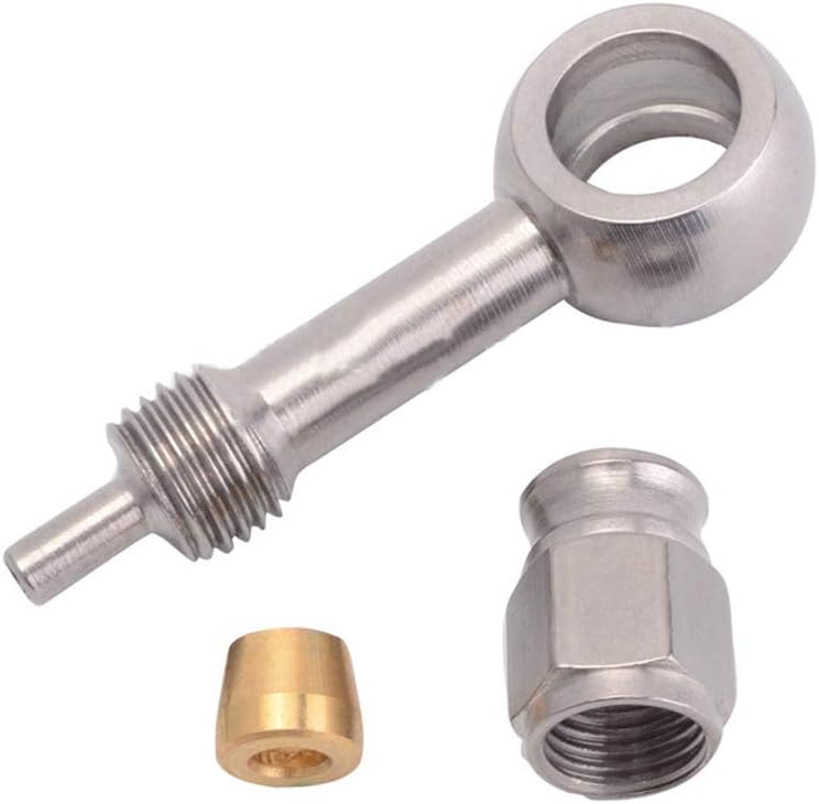 AN3 10mm Stainless Steel Hydraulic Brake Hose Fitting Adapter 28 Degrees Upward - Image 4