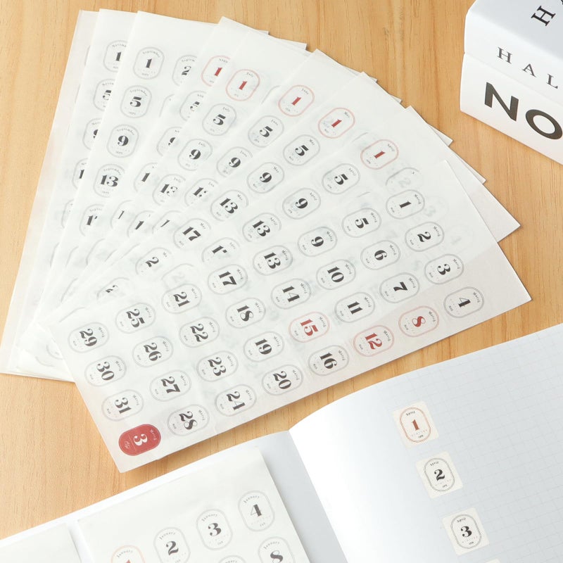Aixoom 12 Monthly Planner Date Sticker Sheets, 365 Daily Planner Number Stickers, Decorative Planner Sticker Accessories - Image 5