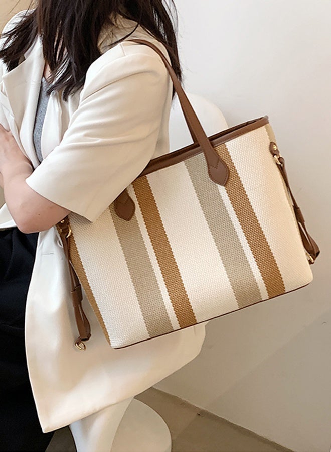 DUNISO Women's Fashion Shoulder Tote Bag Faux Leather Crossbody Bag Set For Women Large Capacity Bucket Bag Fashionable Travel Messenger Shoulder Bag For Ladies - Image 5