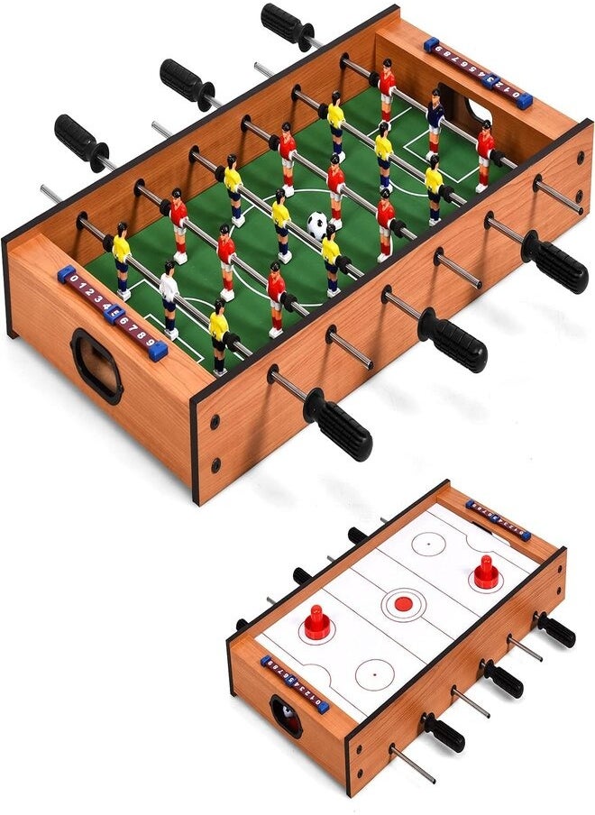 Generic - 2-in-1 Foosball and Air Hockey Multi Tournament Game Table Set with Built-in Compact Design for Foosball and Slide Hockey, Perfect for Game Rooms, Arcades, Bars, Parties and Family Night Game - Image 1