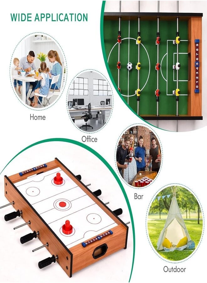 Generic - 2-in-1 Foosball and Air Hockey Multi Tournament Game Table Set with Built-in Compact Design for Foosball and Slide Hockey, Perfect for Game Rooms, Arcades, Bars, Parties and Family Night Game - Image 1