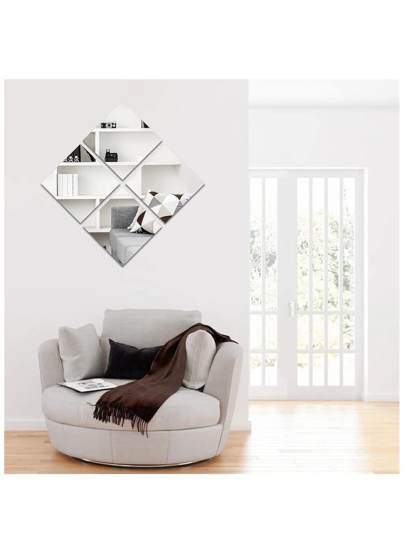 Generic Acrylic Mirror Tile, 4 Pack Square Mirror Wall Sticker, Removable Mirror Wall Decoration for Home Bedroom Wall Gym Closet Door (30 × 30 CM) (12 x 12 Inches)  - Image 4