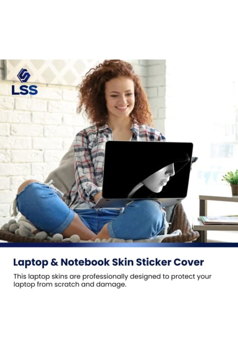 Lss لاصق جلد لابتوب LSS 17 مقاس 17.3 بوصة مع وسادتين للمعصم - غطاء واقي قابل لإعادة الاستخدام من الفينيل - Image 5