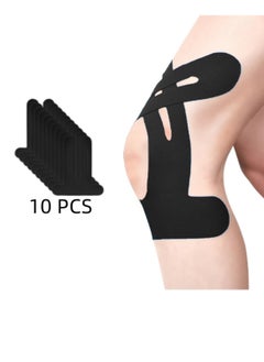 Best Choice Products 10 Pcs Pre-Cut Kinesiology Tape for Knee,Waterproof & Elastic, Breathable Latex-Free Cotton Athletic Tape, Provide Support and Stability to Muscle,Ideal for Running, Hiking, Riding  - Image 1