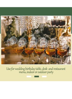 Excefore Round Acrylic Seat Cards, Acrylic Name Place Card Holders,  Round Acrylic Place Cards for Wedding Banquet Table Decor（80 Cards + 80 Bases）  - Image 5