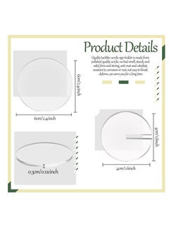 Excefore Round Acrylic Seat Cards, Acrylic Name Place Card Holders,  Round Acrylic Place Cards for Wedding Banquet Table Decor（80 Cards + 80 Bases）  - Image 2