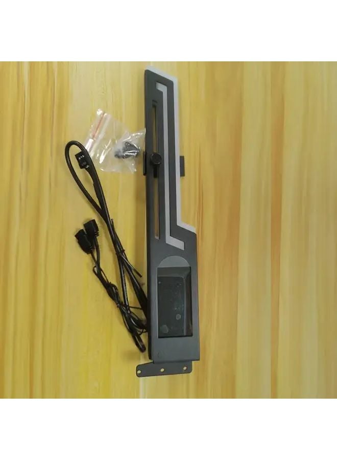 ARGB Temperature Display Adjustable Graphics Card Holder Black Metal Design With LED Screen - Image 1