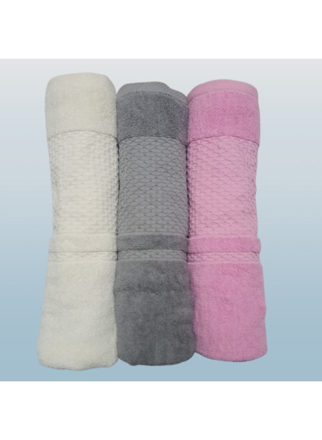فوط قطن 55x110 سم عدد 3 قطعة - Image 1