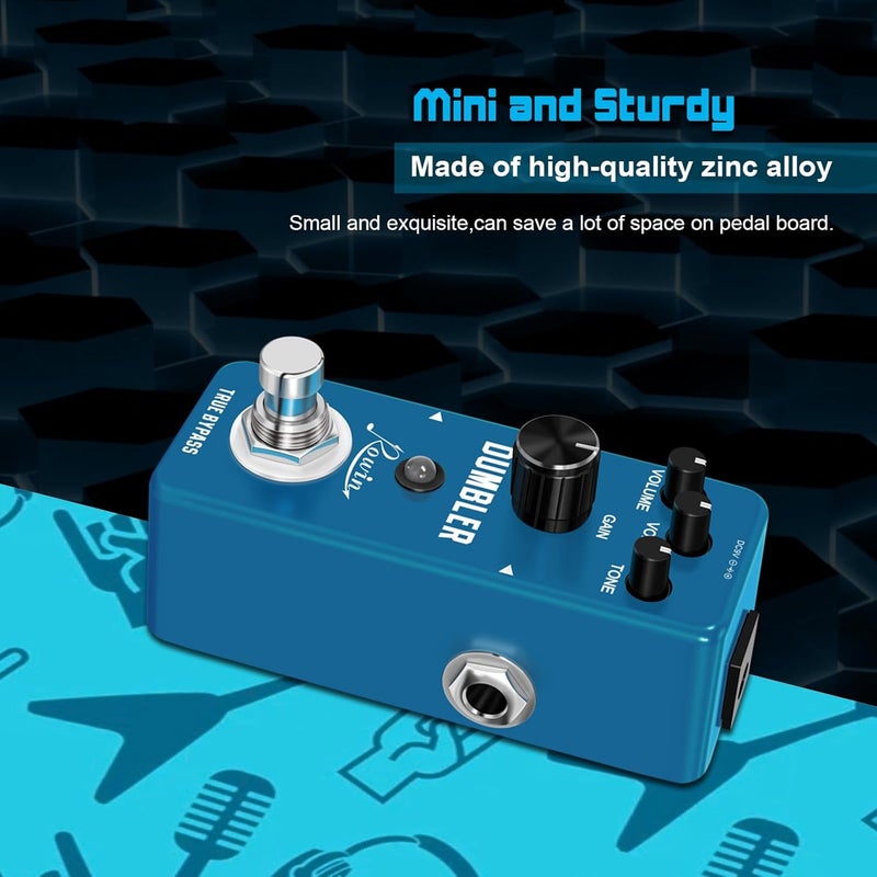 Rowin Analog Dumbler Overdrive Pedal for Guitar and Bass True Bypass - Image 3