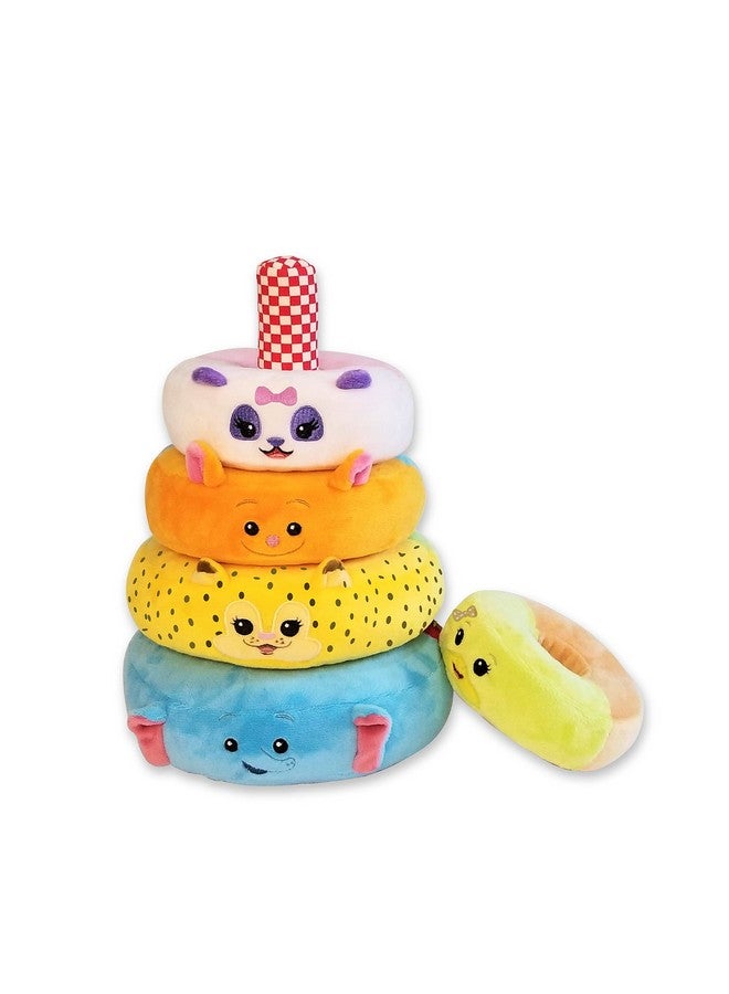 Snap Toys Word Party Plush Stacking Toy- Stack and Sort Colorful Word Party Characters- Encourages Hand-Eye Coordination and Motor Skills for Babies and Toddlers - Image 1