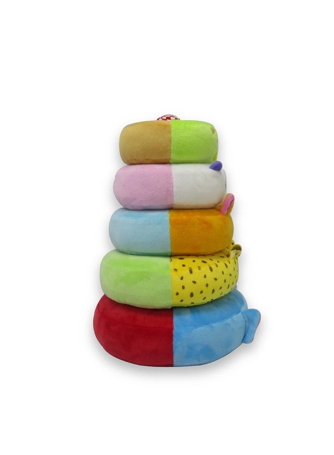 Snap Toys Word Party Plush Stacking Toy- Stack and Sort Colorful Word Party Characters- Encourages Hand-Eye Coordination and Motor Skills for Babies and Toddlers - Image 3