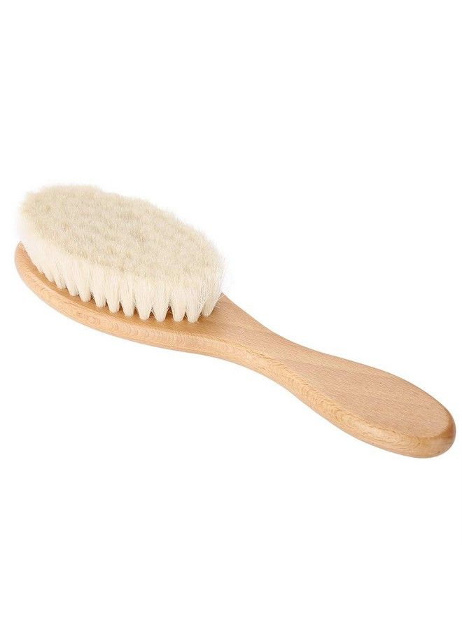 Sonew Soft Goat Hair Brush Retro Oil Head Brush With Wooden Handle Hair Styling Carving Cleaning Brush Beard Hair Cleaning Tool Eco Friendly Hairbrush For Men Women Baby - Image 1