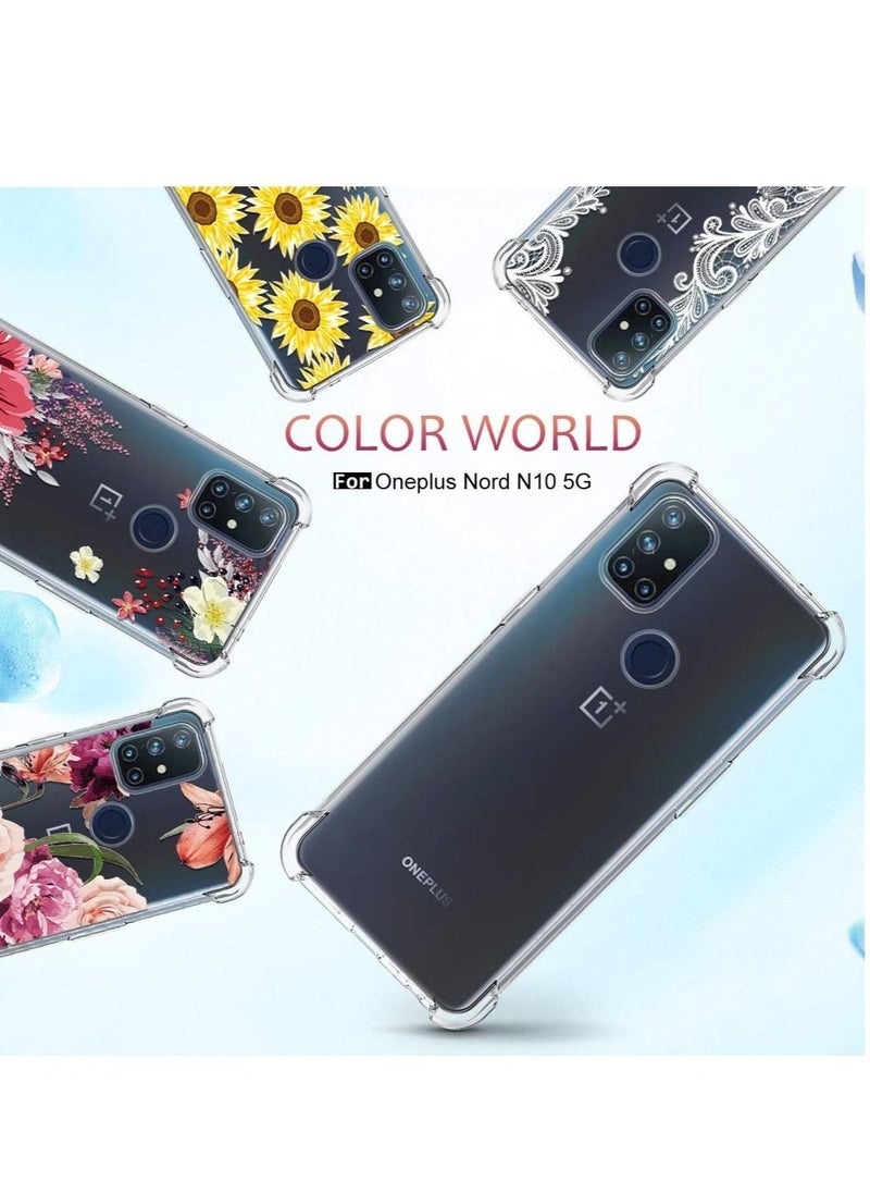 Raxoom for Oneplus Nord N10 5G Case Transparent Reinforced Corners TPU Shock-Absorption Flexible Cell Phone Back Cover for Oneplus N10 5G - Clear - Image 3