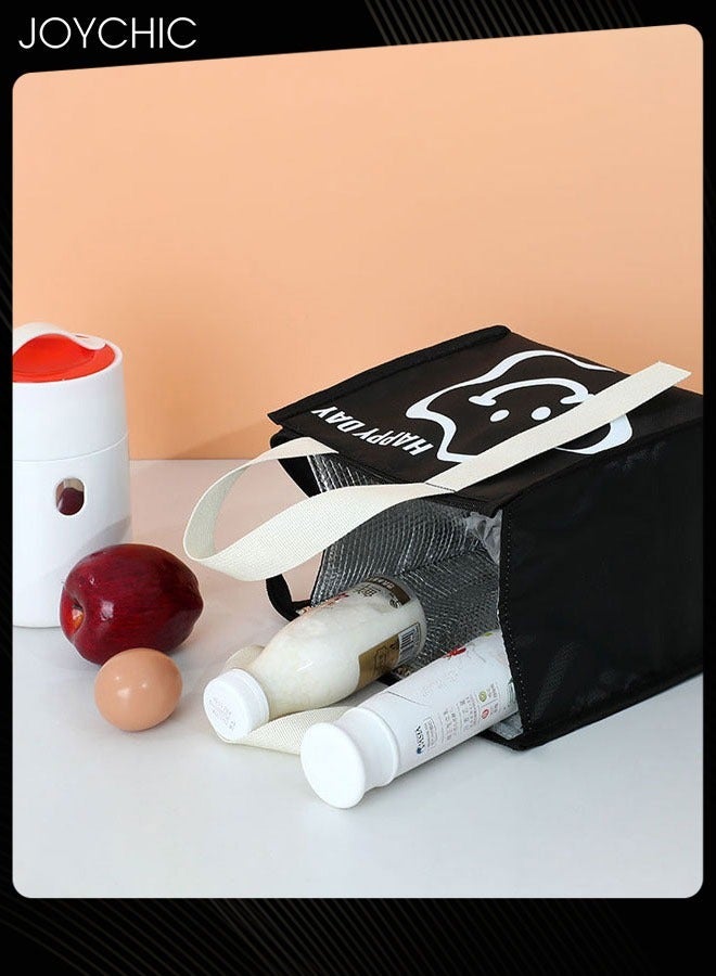 جوي شيك حقيبة غداء ملونة من رقائق الألومنيوم المقاومة للماء والزيت مع حزام مقبض للمدرسة والمكتب والعمل والسفر في الهواء الطلق - Image 2