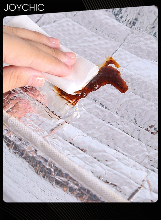 جوي شيك حقيبة غداء ملونة من رقائق الألومنيوم المقاومة للماء والزيت مع حزام مقبض للمدرسة والمكتب والعمل والسفر في الهواء الطلق - Image 3