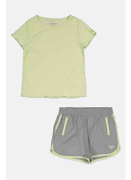 Reebok Kids Girl 2 Pieces Short Sleeves Top And Short Set, Multicolor  - Image 1