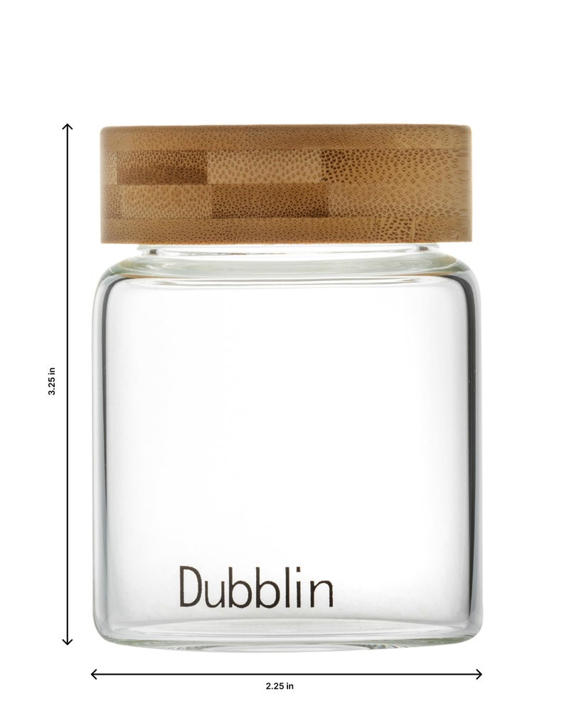 Dubblin Borosilicate Glass Jar with Airtight Wooden Lid, 200ml Transparent Kitchen Storage Container, 1 Piece, For Storing and Preserving Tea, Coffee, Snacks | Multipurpose Container for Kitchen - Image 2