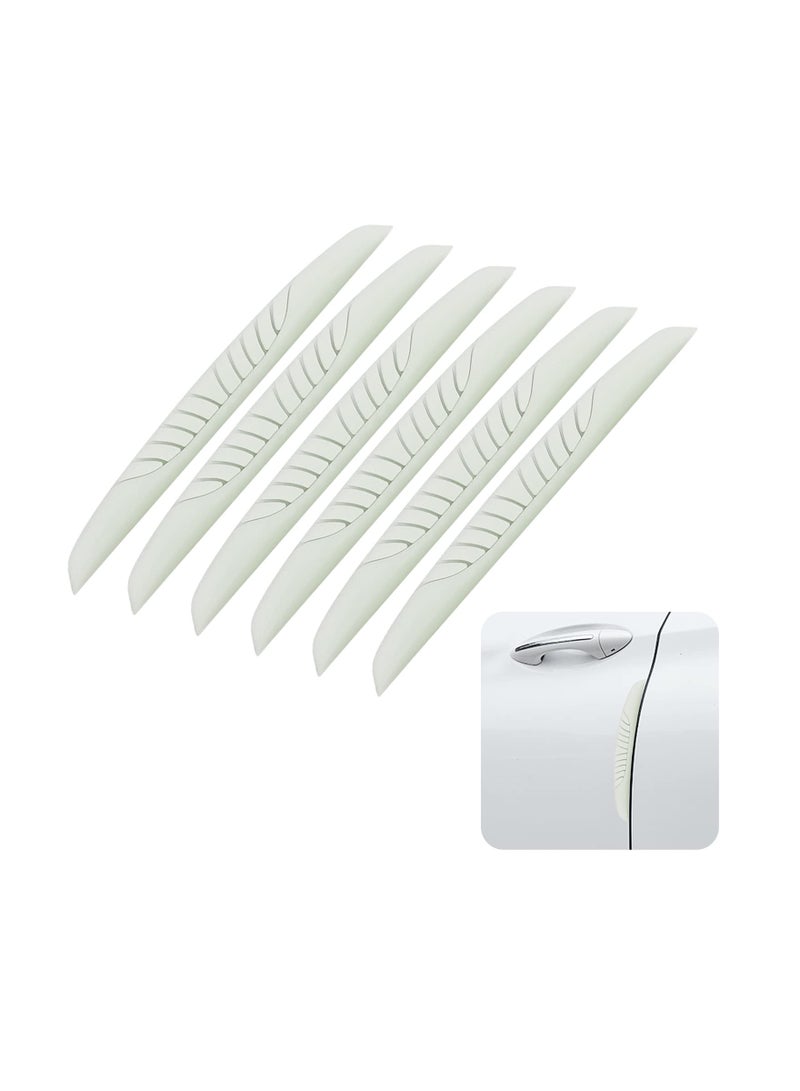 SOLARAE 6 PCS High Gloss Slim Door Edge Guards - Universal PVC Anti-Collision Bumper Protector, Luminous Door Decoration & Scratch Strip for Door Handles, Car Crash Protection. - Image 1