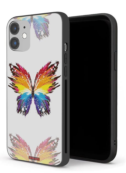 Apple iPhone 12 mini Protective Case Digital Art Simple Background Minimalism Butterfly