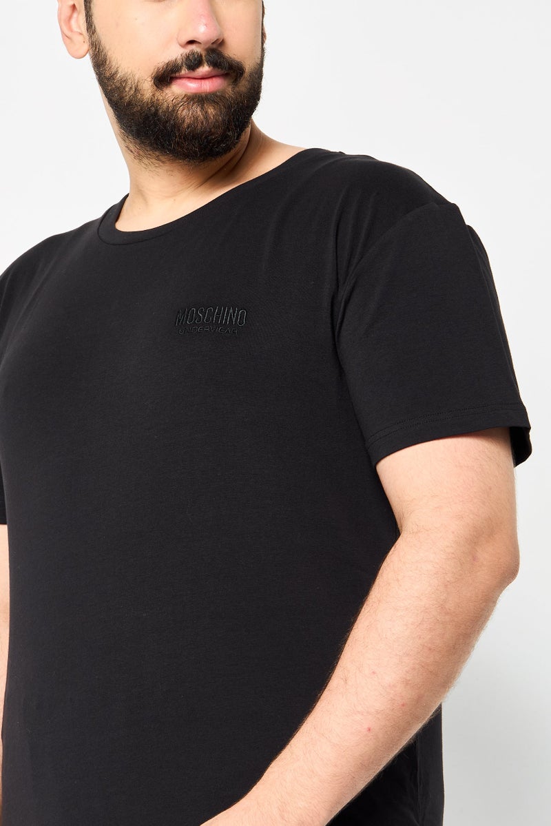 MOSCHINO Men 2 Piece Embroidered Logo Pajama Set, Multicolor - Image 3