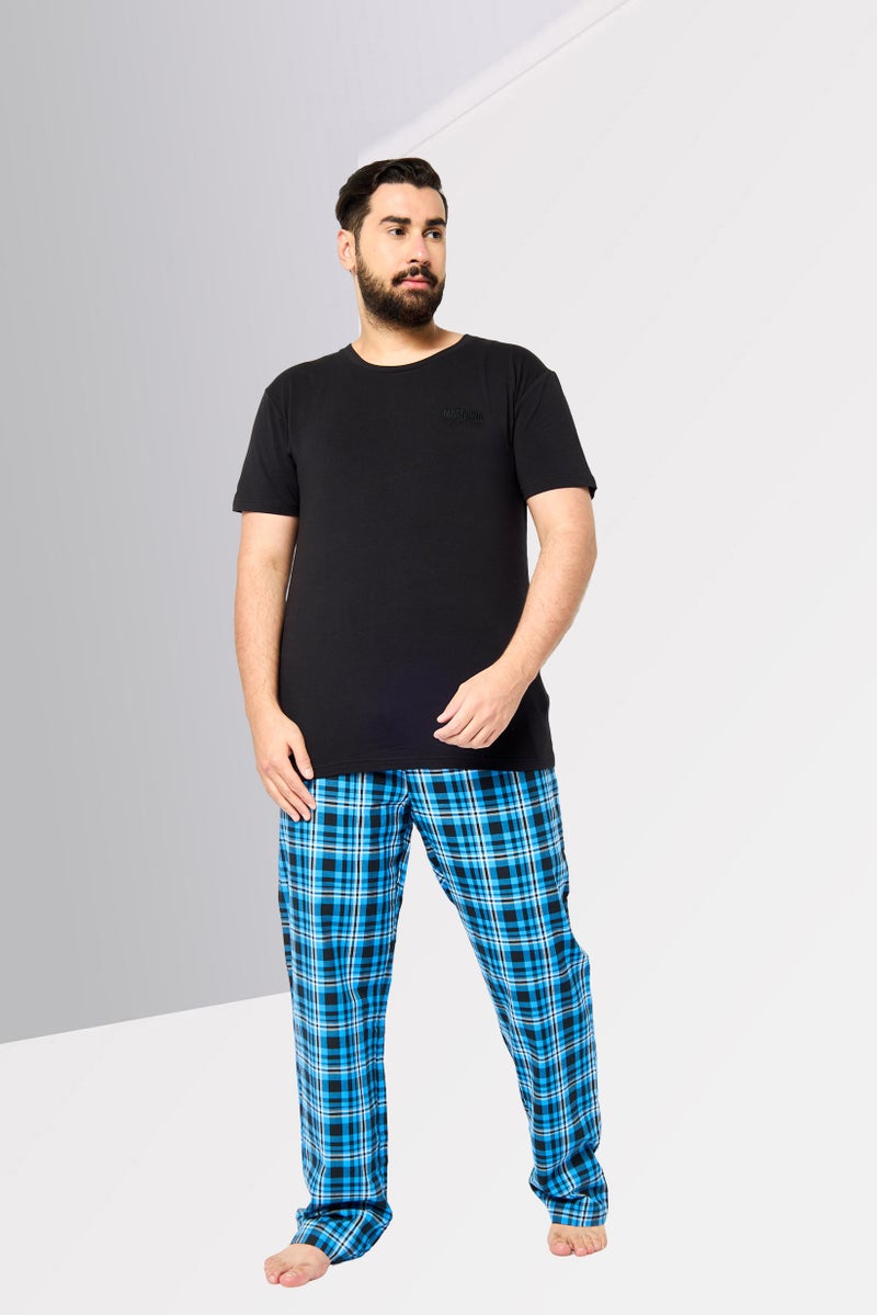 MOSCHINO Men 2 Piece Embroidered Logo Pajama Set, Multicolor - Image 2