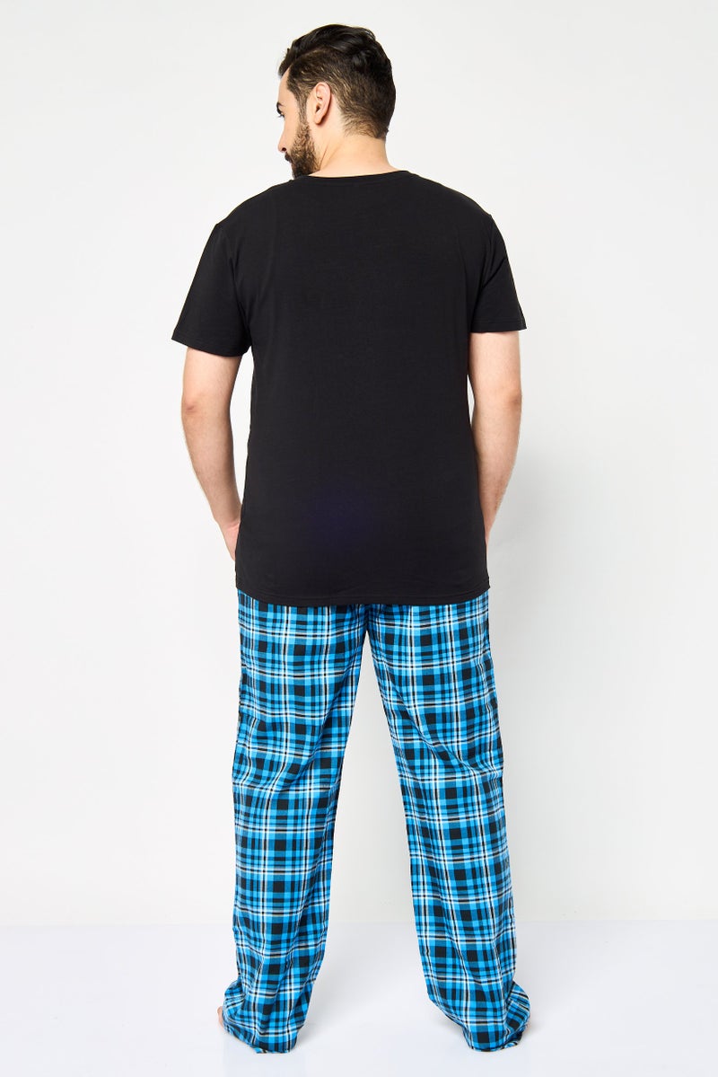 MOSCHINO Men 2 Piece Embroidered Logo Pajama Set, Multicolor - Image 4