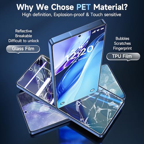 YWXTW Anti Reflective Screen Protector for Samsung Galaxy S25 Ultra, Anti Glare & EZ Unlock [Bubble Free Applicator] [Not Glass] Display Protective Film Shield Accessories Case Friendly, 2 Pack - Image 5