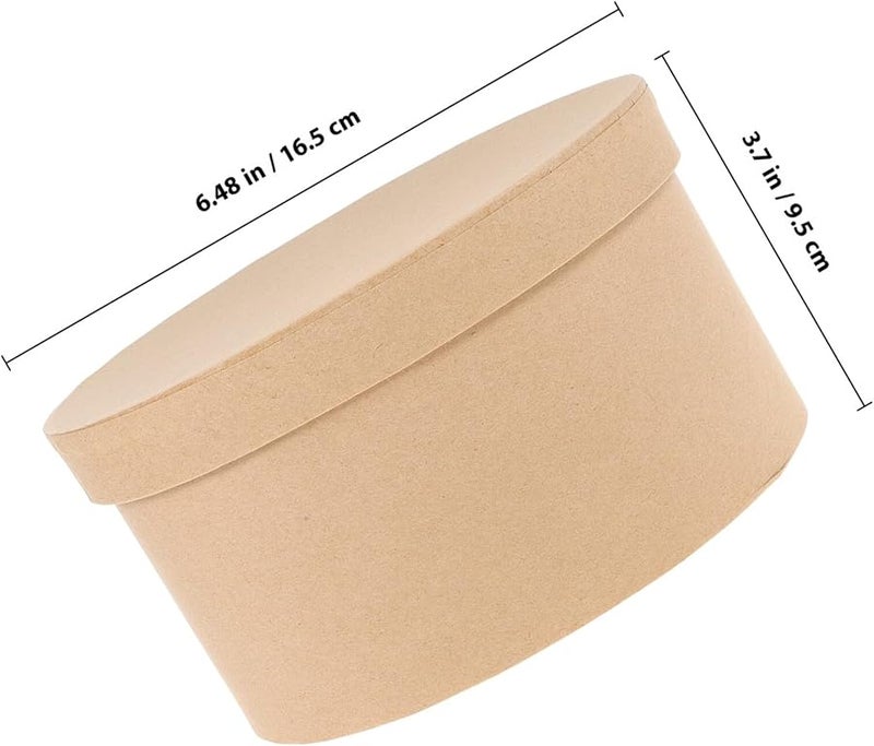 غطية صندوق لب الورق المقوى الشكل الدائري لتغليف الحلويات وحفلات المعالجة وتخزين المجوهرات - Image 3