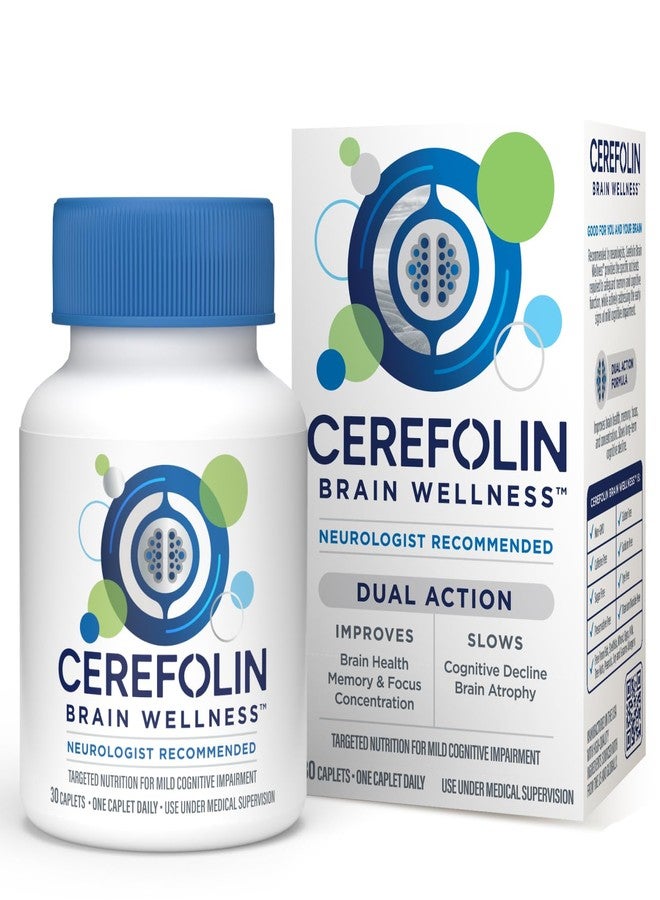 Cerefolin سيريفولين لصحة الدماغ، تغذية موجهة لدعم الوظائف الإدراكية، يحسن الذاكرة والتركيز والانتباه، يحتوي على إل-ميثيل فولات، إن إيه سي، وفيتامين ب12، موصى به من قبل أطباء الأعصاب (30 حبة) - Image 1