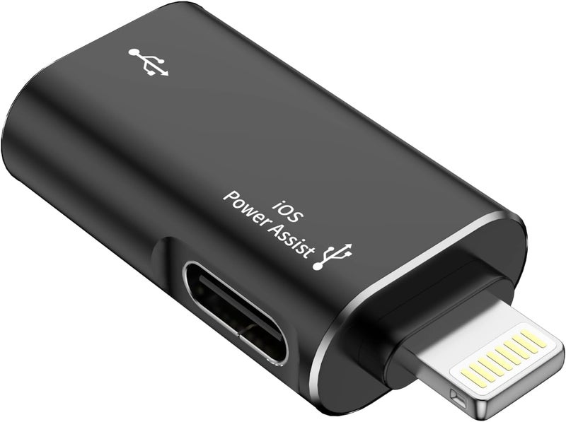 WISTAR Lightning to USB Female Adapter, Apple MFi Certified iPhone USB 3.0 OTG Adapter with USB-C Aux Power Port for iPhone 14/13/12/11/iPad, Supports Hard Disk, Card Reader, Camera - Image 1