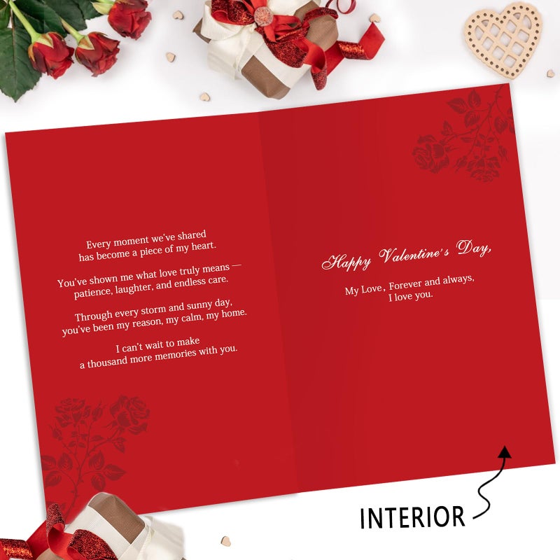 MQMRYeto Romantic Valentine's Day Card for Him Her,Valentine's Day Card Gifts for Boyfriend,Husband,Wife,Girlfriend,Fiancee,Fiance - Image 2