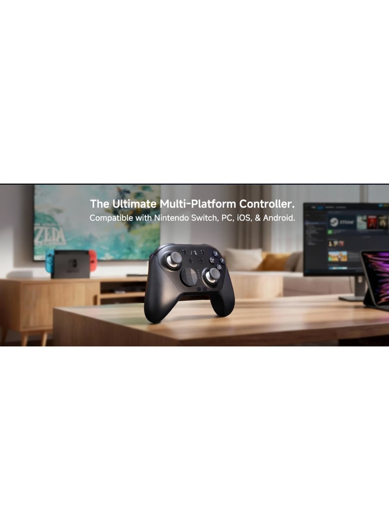 MOBAPAD Professional Gamepad MOBAPAD CHITU 2 Pro HD Wireless Gaming Controller with Smart Charging Dock for Nintendo Switch 2/1 Lite/OLED, PC / Android / iOS with TMR Glide Joysticks 0 Drift, HD Rumble, NFC, Mechanical Buttons, Turbo, 6 Axis Gyro, 1000mAh Battery, Dual Programmable Macro Buttons, Ergonomic Grip, Swappable D-Pads - Image 3