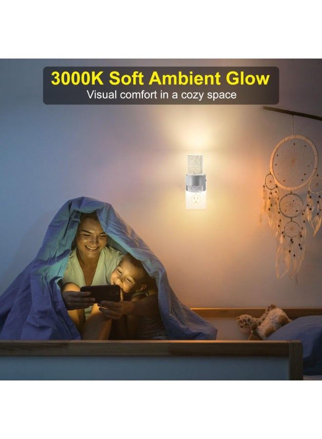 ضوء الليل ، LED LED LIGHT LIGHT تم إدخاله في الجدار ، ضوء ليلي قابل للتعديل من قطعتين ، سطوع قابل للتعديل من 0 إلى 100 ريل - Image 5