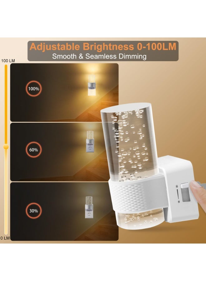 ضوء الليل ، LED LED LIGHT LIGHT تم إدخاله في الجدار ، ضوء ليلي قابل للتعديل من قطعتين ، سطوع قابل للتعديل من 0 إلى 100 ريل - Image 3