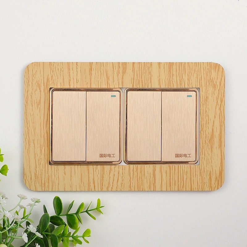 Switch Sticker Decorative Protective Cover New Style Light Luxury Modern Simple Solid Color Acrylic Aluminum Plate Socket Frame Cover For Daifa - Image 5
