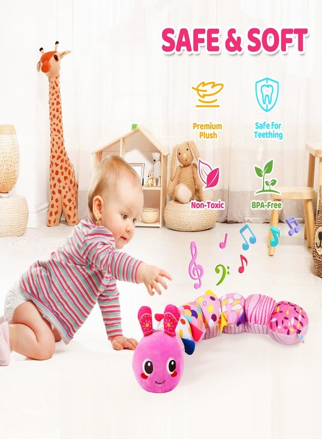 KMUYSL ألعاب الأطفال KMUYSL 0-6 6-12 شهر، لعبة حيوانات موسيقية حسية محشوة للأطفال من 0 1 2 3 4 5 6+ أشهر، لعبة محشوة مع صوت صرير وصافرات للأطفال الرضع، هدايا لألعاب وقت البطن للأطفال من 0-3-6-12 شهر - Image 4