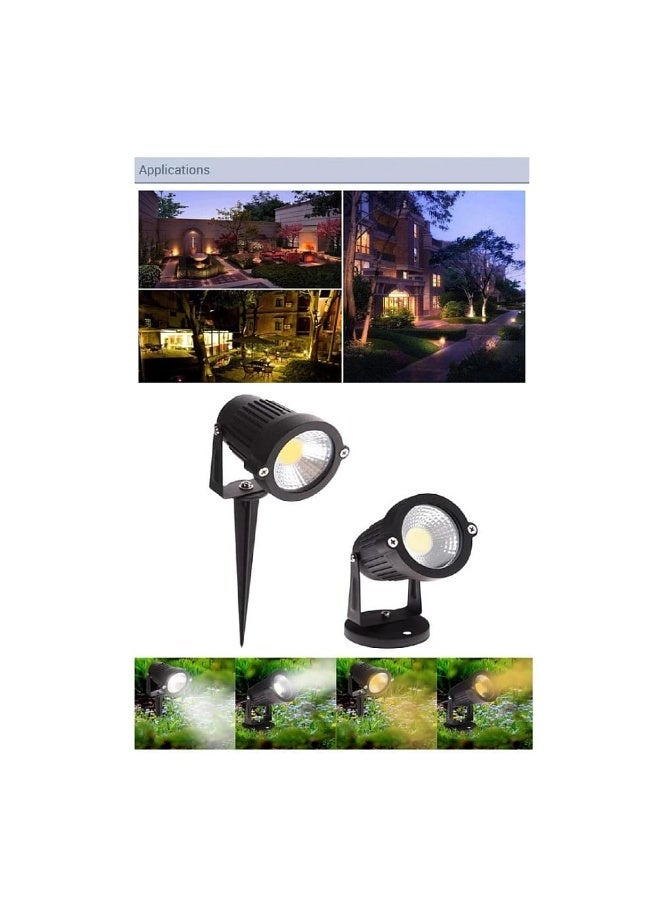 Qenos 15W Waterproof Outdoor LED Planting Light for Gardens and Pathways - Black - Image 4