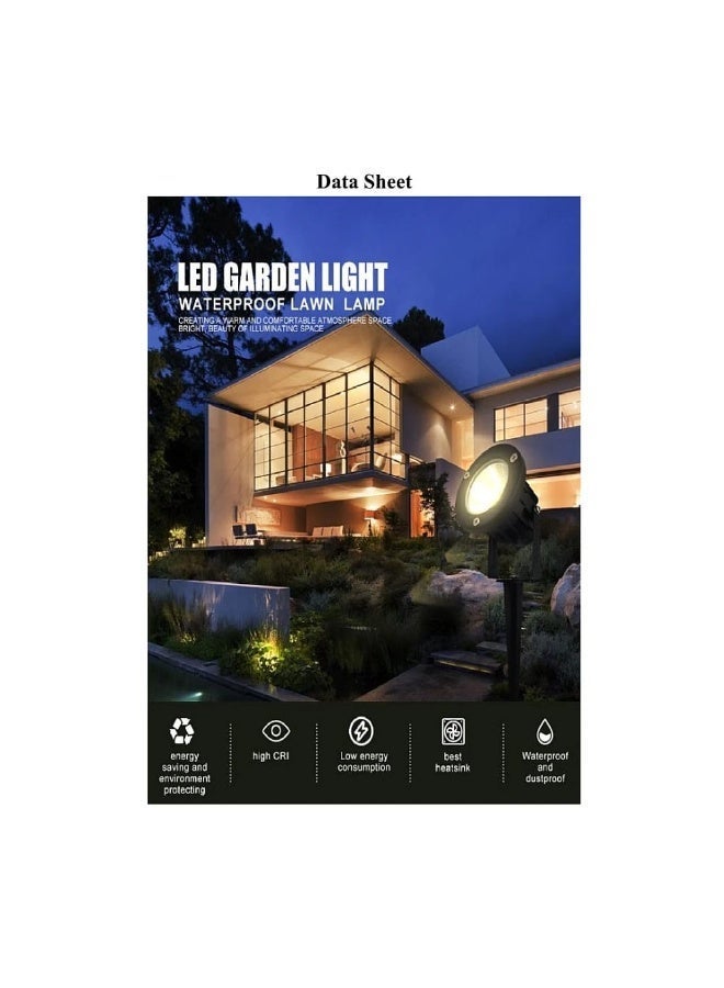 Qenos 15W Waterproof Outdoor LED Planting Light for Gardens and Pathways - Black - Image 5