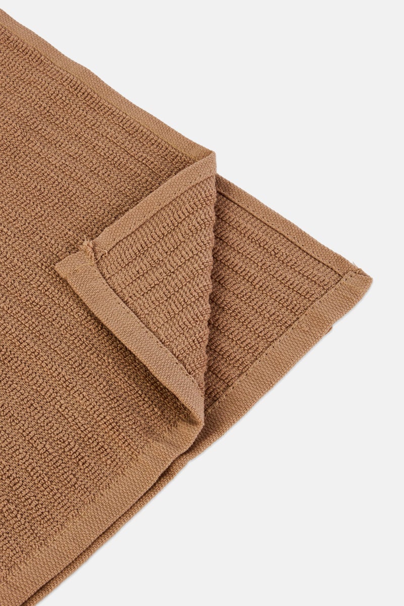 Bombay 2 Pcs Double Sided Textured Cotton Kitchen Towel, Dark Beige - Image 3