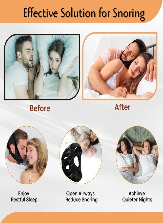 BERYNA Adjustable Chin Strap for Snoring Relief, Anti-Snoring Chin Strap for Men and Women, Breathable and Skin-Friendly, Comfortable Chin Strap to Improve Sleep Quality and Reduce Snoring - Image 2
