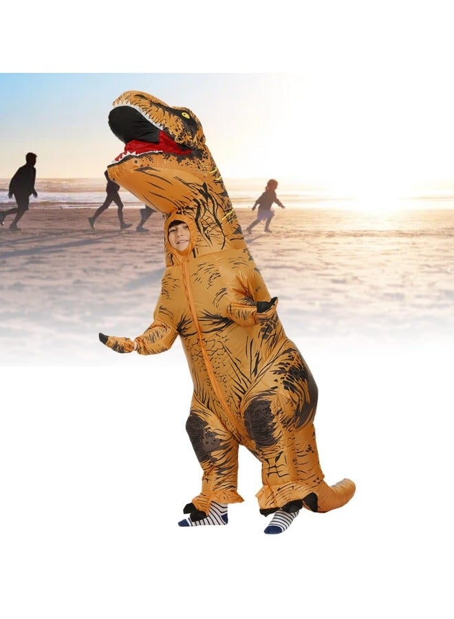 Children Inflatable T-Rex Dinosaur Mascot Costume Party Festival Park Cosplay Clothing for 1.2-1.4m Kids - Image 2