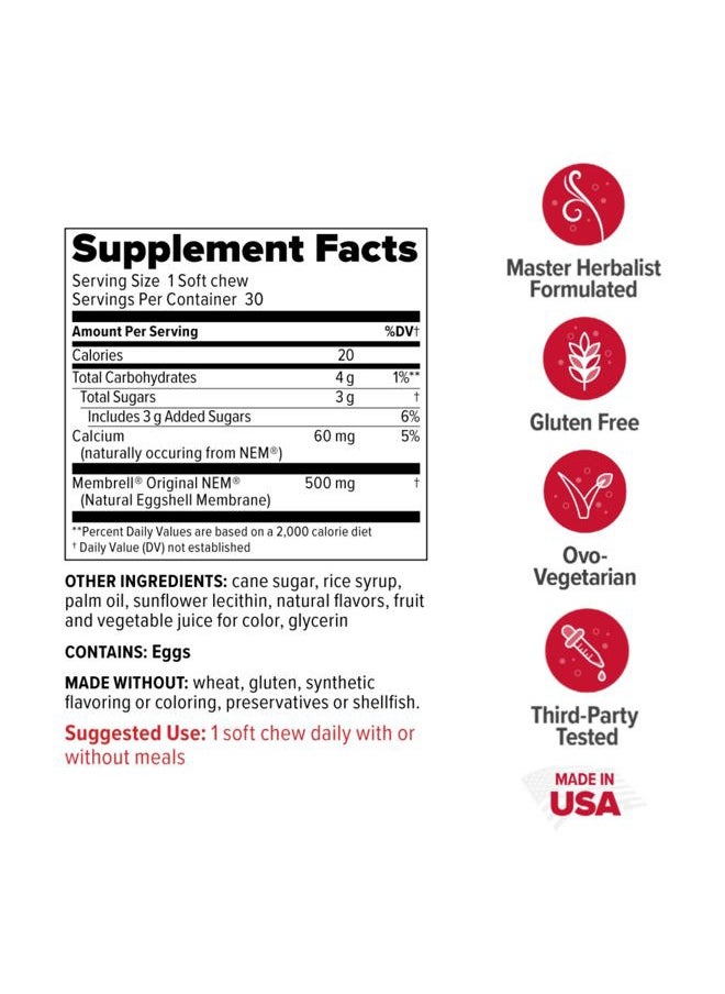 REDD REMEDIES , Joint Health Original, Helps Strengthen Connective Tissue and Cartilage, Black Cherry Flavor, 30 Soft Chews  - Image 2