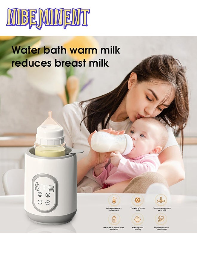 NIBEMINENT سخان زجاجة الرضيع، معقم زجاجات سريع ومتعدد الاستخدامات وسخان طعام مع تحكم ذكي في درجة الحرارة ومؤقت، مناسب لحليب الثدي أو حليب الفورمولا، مع وظائف إذابة الثلج، الحفاظ على الدفء، وسخان طعام الرضيع. - Image 2
