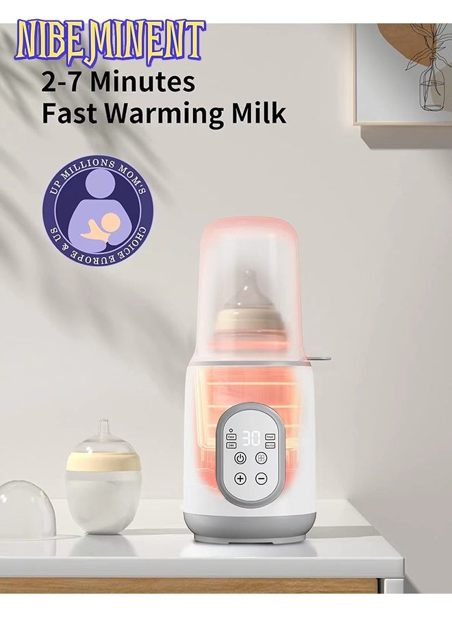 NIBEMINENT سخان زجاجة الرضيع، معقم زجاجات سريع ومتعدد الاستخدامات وسخان طعام مع تحكم ذكي في درجة الحرارة ومؤقت، مناسب لحليب الثدي أو حليب الفورمولا، مع وظائف إذابة الثلج، الحفاظ على الدفء، وسخان طعام الرضيع. - Image 3