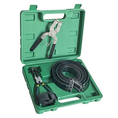 Socpuro Auto Engine Piston Ring Compressor Tool Set with Piston Installer Pliers and 14 Piston Rings(62-145mm) for Car Truck Auto Engine - Image 1